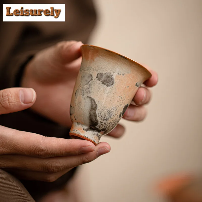 70ml Zhiye Roasting Teacup Zen Tea Bowl Tea Pair Tea-tasting Meditation Cup Chazhan Master Cups Household Drinkware Collection