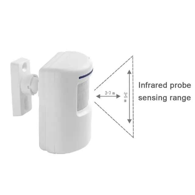 Motion Sensor Alarm Wireless Driveway Alert Home Security System Human Body Induction Smart Doorbell Sensor and Receiver Chime 3