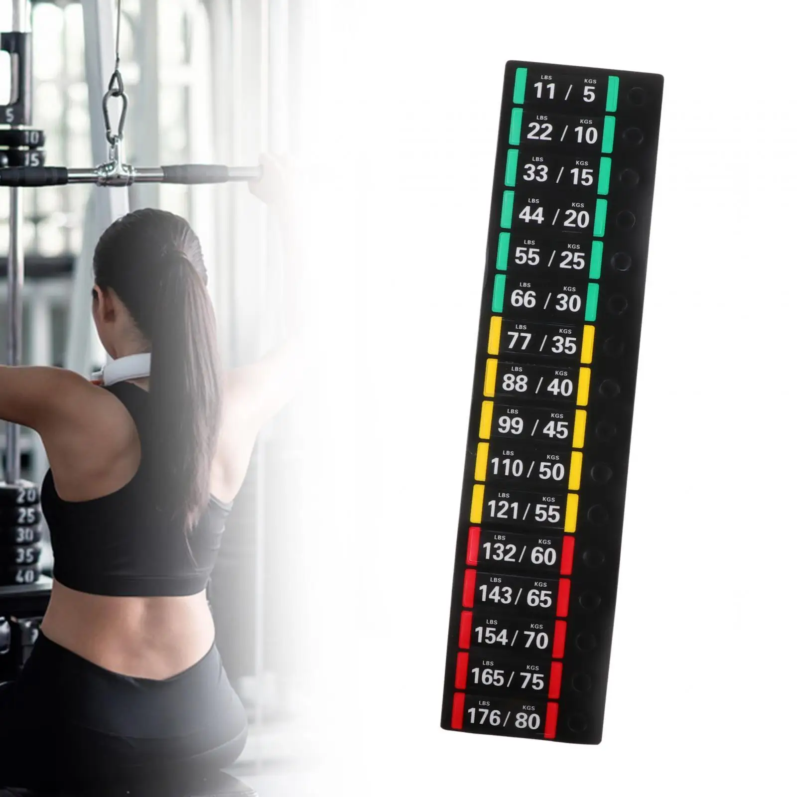 Weight Stack Labels 11-176lbs for Body Building Strength Training Indoor Gym