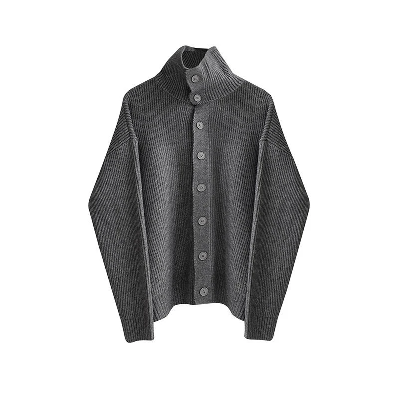 Men's Kit Cardigun, Men's Design, Fashion, Spring, Tubneck Design Cardigun, Sweaters, Outcoat, Jacket