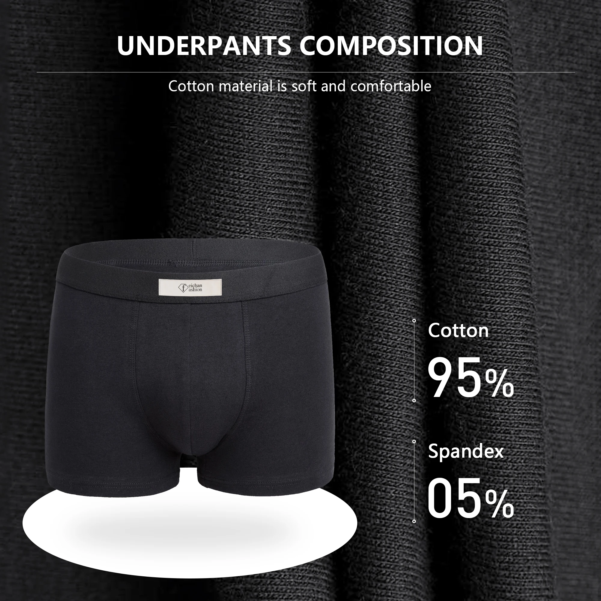 Moisture-Wicking Cotton Men's Underwear Boxer Briefs Briefs-Trunks-Boxer Pouch Multi pack Short Underpants for men Gift Box 2
