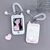 1 Pcs Acrylic Photocard Holder Key Chain INS Ins Idol Photo Card Holder Decorative Student ID Badge Holder Girls Card Sleeves 4
