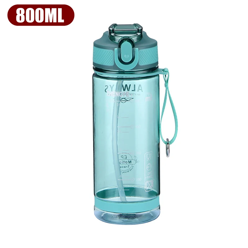 Botella de agua con pajita de 2 litros, matraz hidráulico portátil con  marcador de tiempo para deportes al aire libre, gran capacidad, viaje y  Fitness - AliExpress