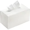 Tissue Box Cover PU Leather Rectangular Tissue Box Case Organizer Holder for Vanity Countertop, Night Stands, Livingroom, Office 1