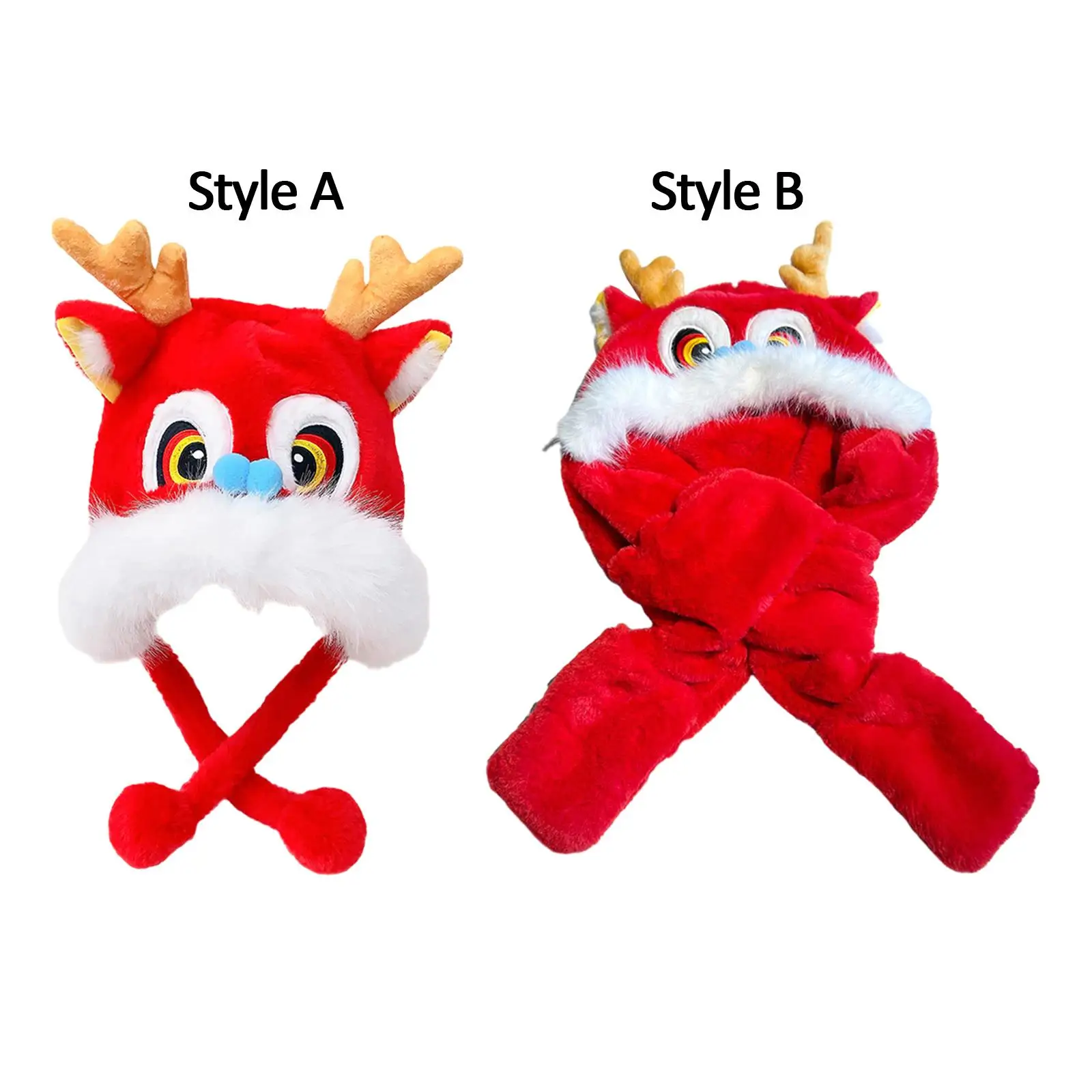 

Plush Animal Winter Hat Cute Chinese Dragon for Girls Ladies New Years