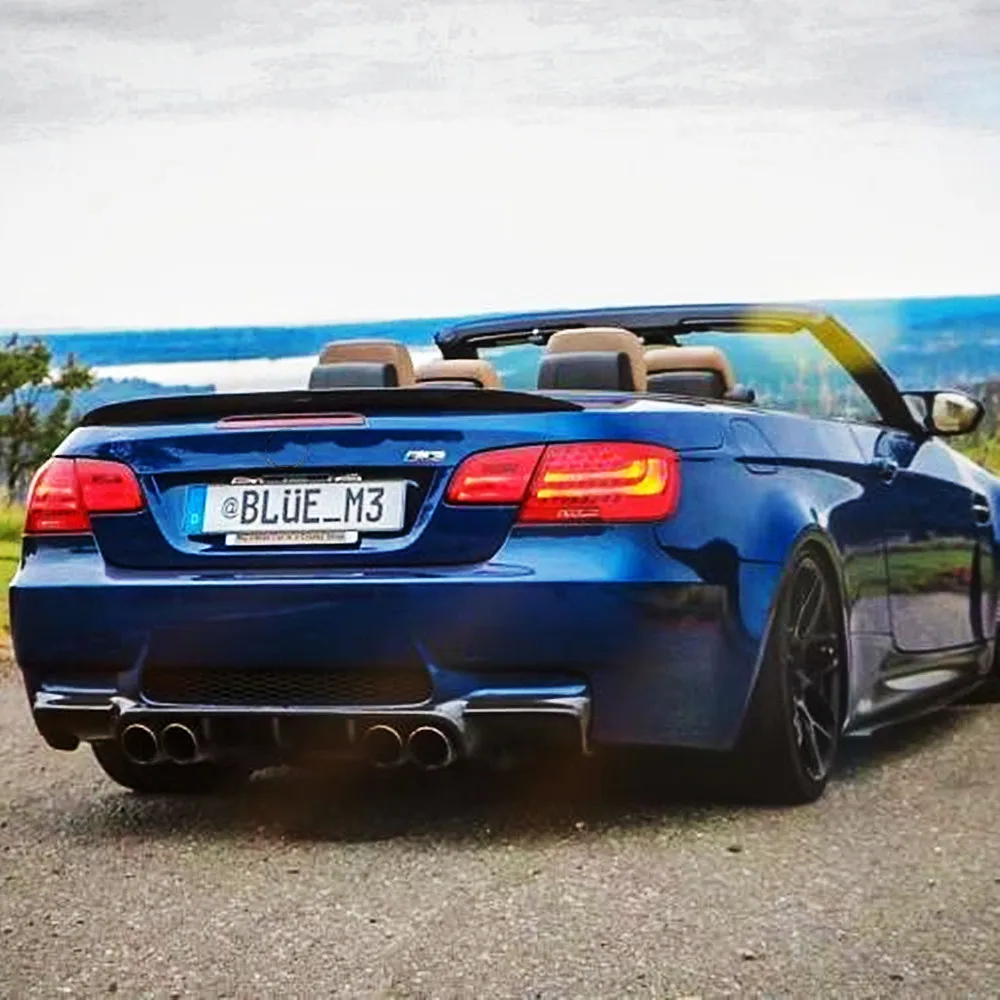 Car Rear Wing Spoiler For BMW 3 Series E90 E92 E93 M3 M4 MP PSM Style Carbon Glossy Black Rear Trunk Lid