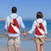 Scuba Dive Flag Bubble Red White Drawstring Backpack Women Men Gym Sport Sackpack Portable Diving Shopping Bag Sack 6