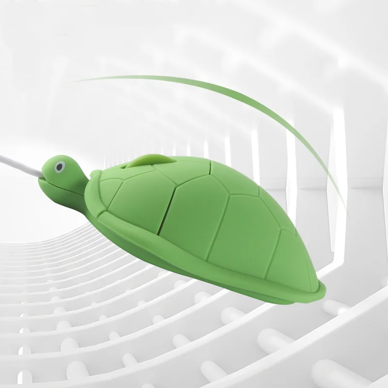 【Be worth】 Green Turtle 2.4G Wired/wireless Mouse Mute Button 1600DPI Auto Sleep Mini Mouse Suitable for Computers Laptops.