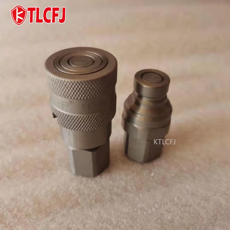 

KTLCFJ BSP 1/4 3/8 1/2 3/4 1 Flat Hydraulic Quick Connector with Spool and ValveQuick Connector Socket