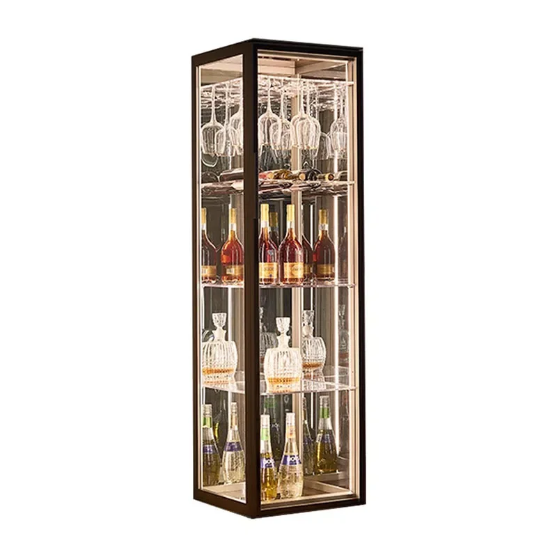 Drinks Cabinet Wall Bar Whiskey Wine Refrigerator Nordic Iron Open Cabinets Luxury Full Kitchen Showcase Vitrine Furniture Rack