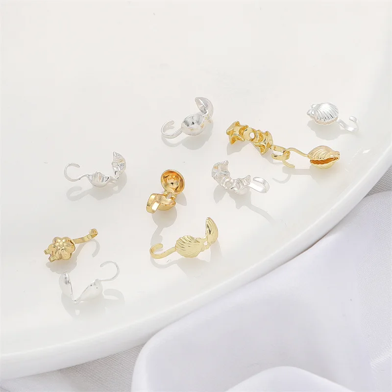 20 teile/los 14K Gold Überzogene Stern Crimp End Kappen Bedeckt Verschlüsse Stecker Für DIY Armband Halskette Schmuck Erkenntnisse Zubehör – Detail 5