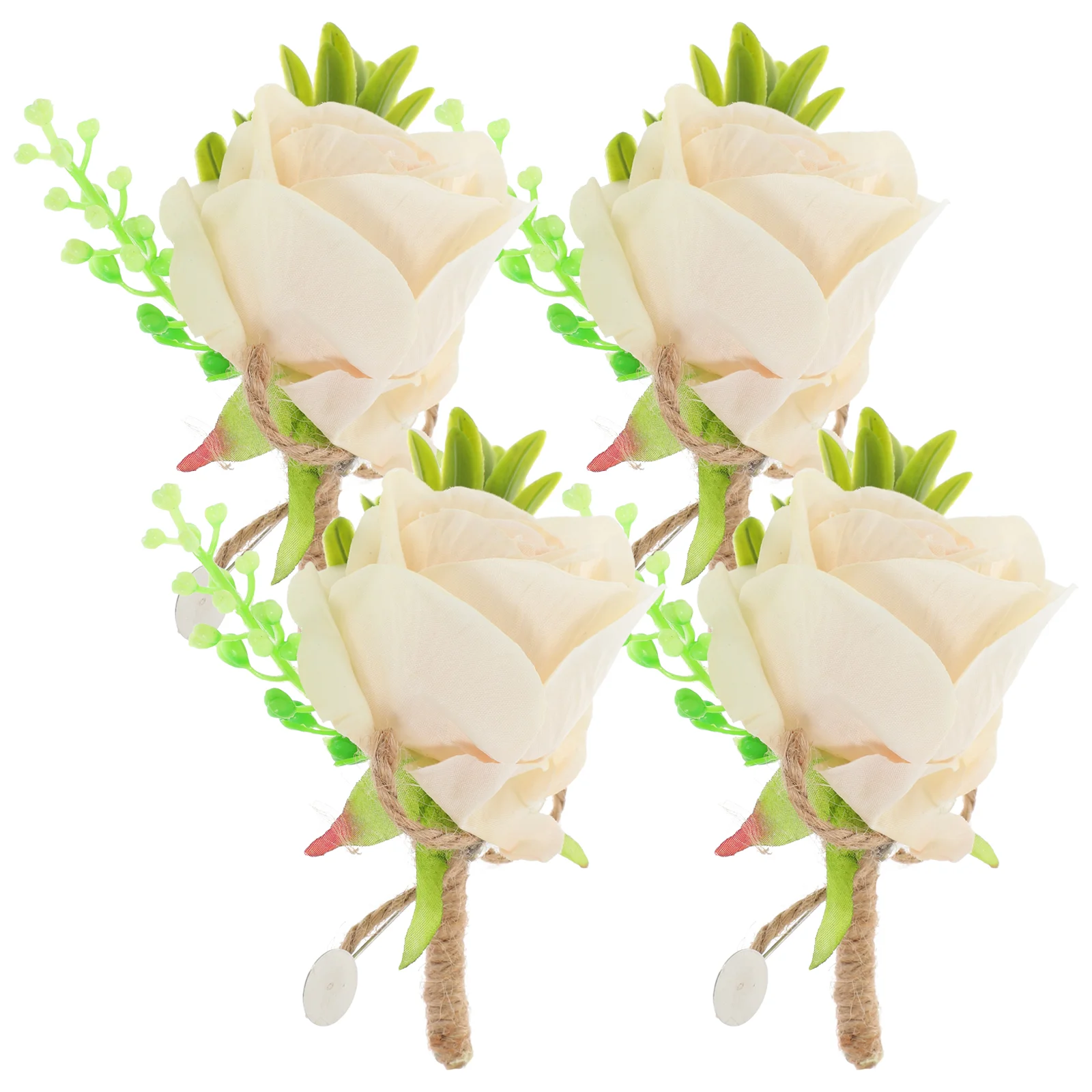 

4 Pcs Accessories Artificial Flower Corsage Bride Flowers Abs Wedding Decoration