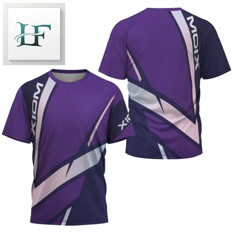 Gradient Pattern Men's Table Tennis T-Shirt Summer Tennis Badminton Short Sleeve