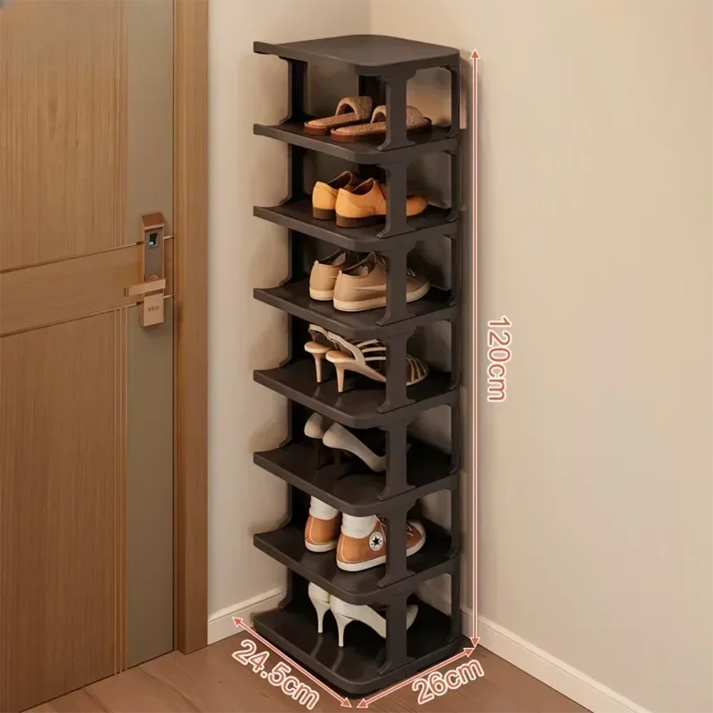 9-Layer Doorway Shoes Organizer Wall Corner Stackable Space-saving Narrow DIY Shoe Storage Rack