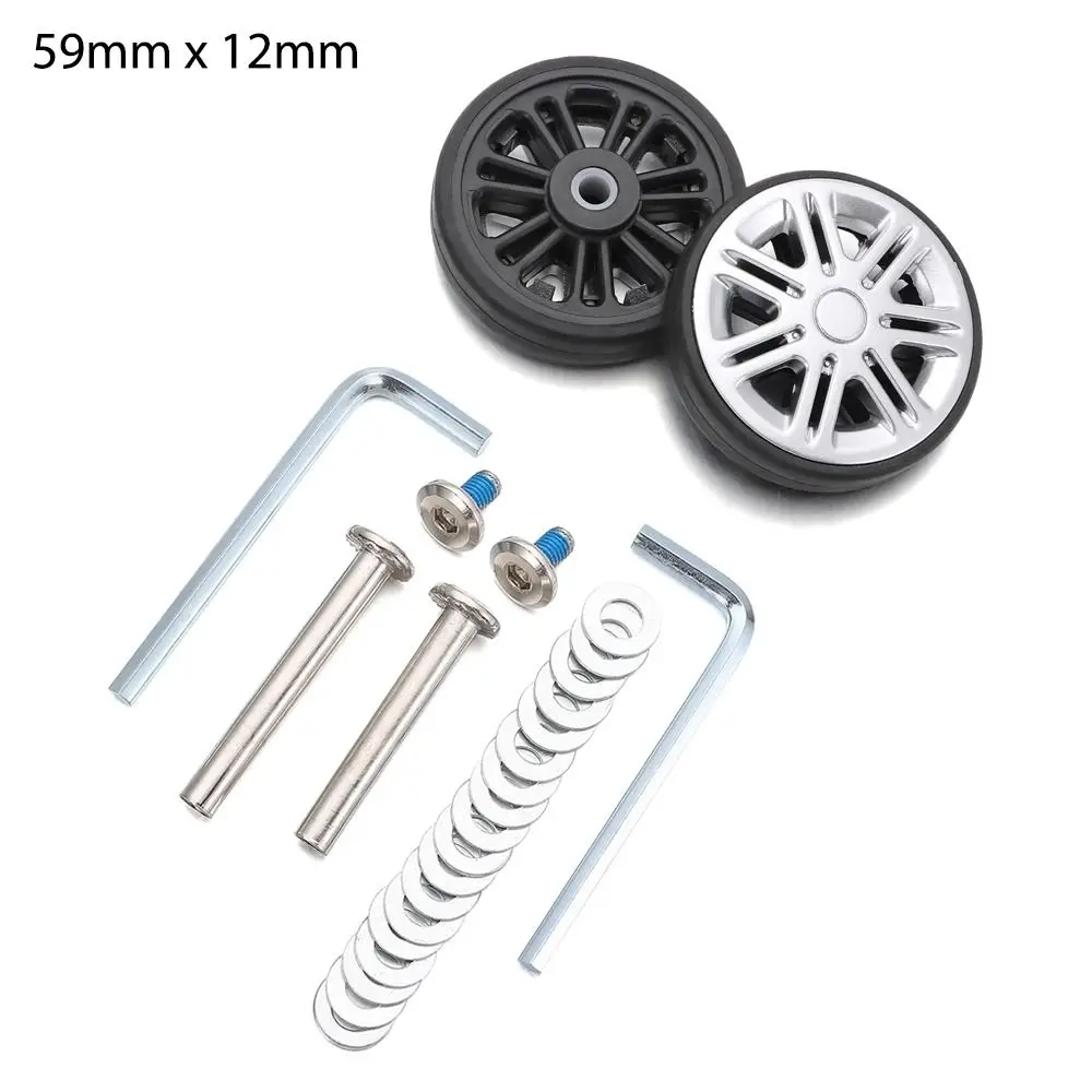 Silent Travel Luggage Wheels Repair Kit with Screws - Spare Parts
