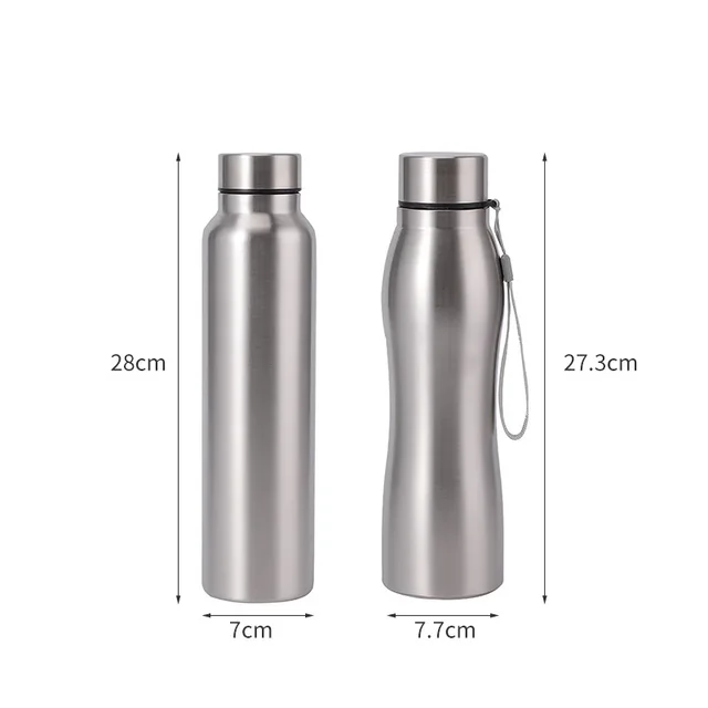 High Quality 1000ml Stainless Steel Sport Water Bottle Single-layer Rugged Water Cup Metal Flask Drinkware Camping Sports Gym 4