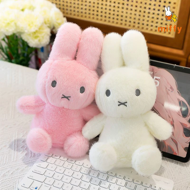 Kawaii Miffy Plush Doll - Creative Fluffy Stuffed Toy for Home Decoration & Gifts