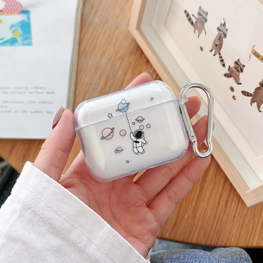 Simpatica Custodia Protettiva Per Auricolari Astronauta Per Honor Earbuds 2 Lite Bluetooth Headphones Box Honor Earbuds 3 Pro X2 Cover Con Gancio
