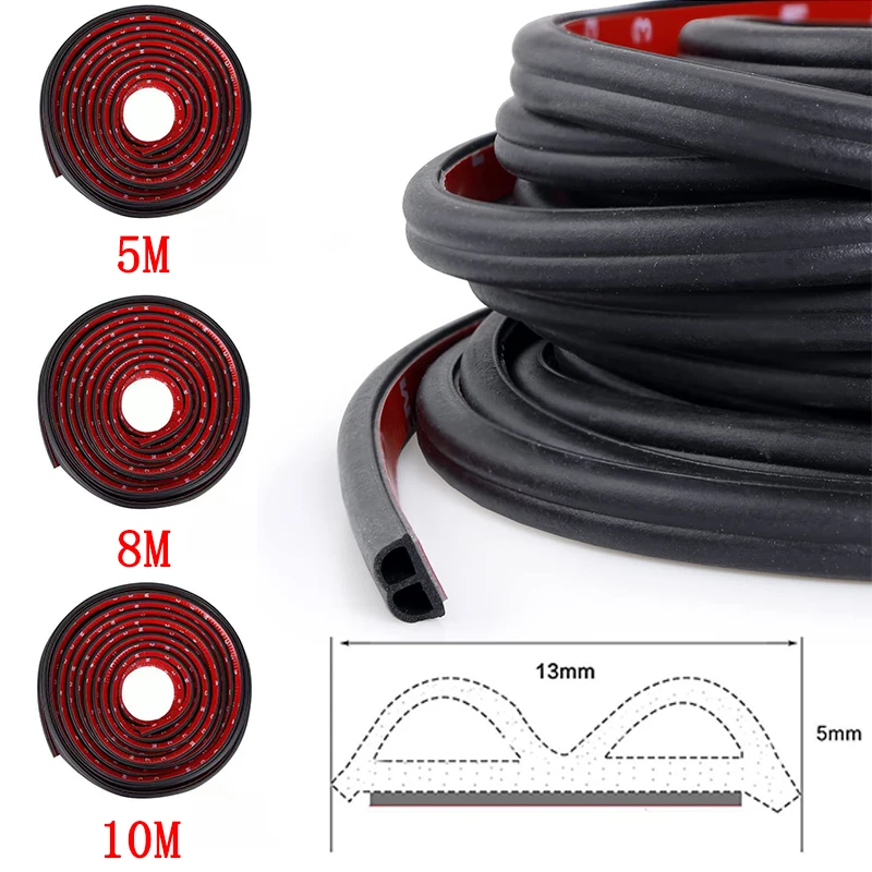Car B Type Car Door Seal Strips Noise Weatherstrip Rubber Insulation