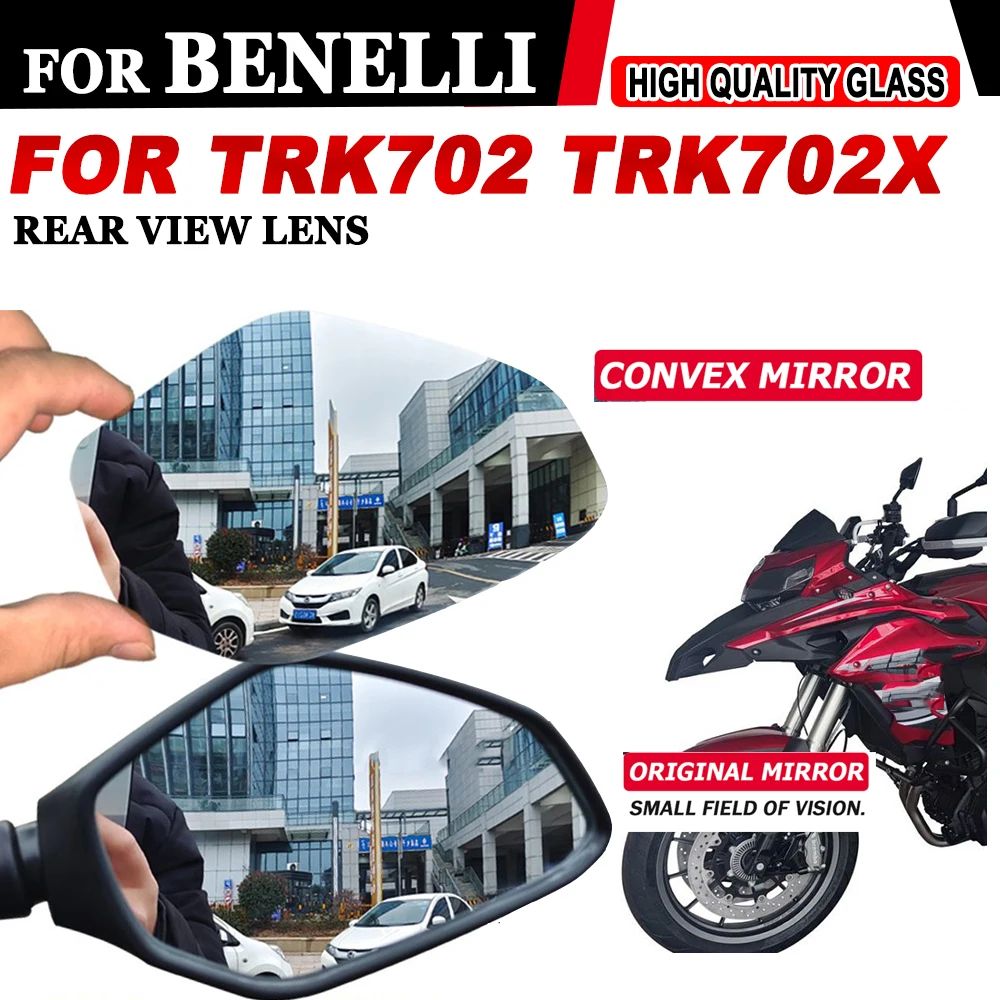 

Motorcycle Convex Mirror Increase Rearview Mirrors Side Mirror View Vision Lens For Benelli TRK702 X TRK702X TRK 702 X TRK 702X