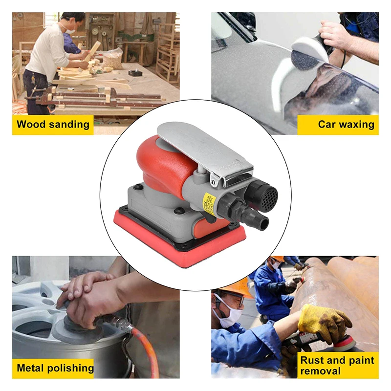 Professional Air Sander 75*100MM Square Pneumatic Grinder for Automobile Furniture Surface Polishing grinder accessories electric orbital sander