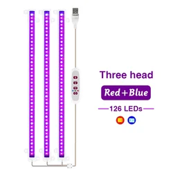 Full Spectrum LED Grow Light USB 5V for Indoor Plants and Seedlings (Blue Red Light 3)
