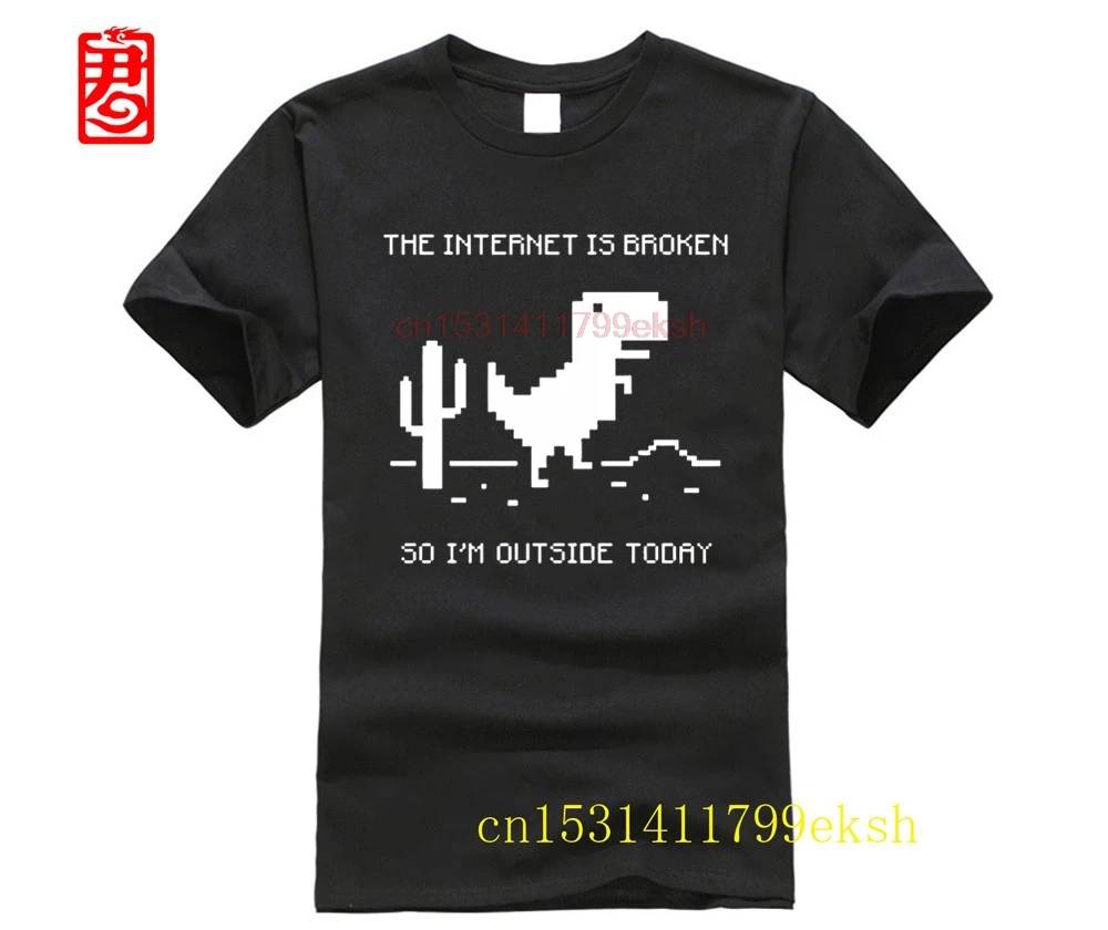 

Oversized t-shirt New Summer The Internet Is Broken T Shirt Men Casual Cotton Short Sleeve Funny Computer T-shirt