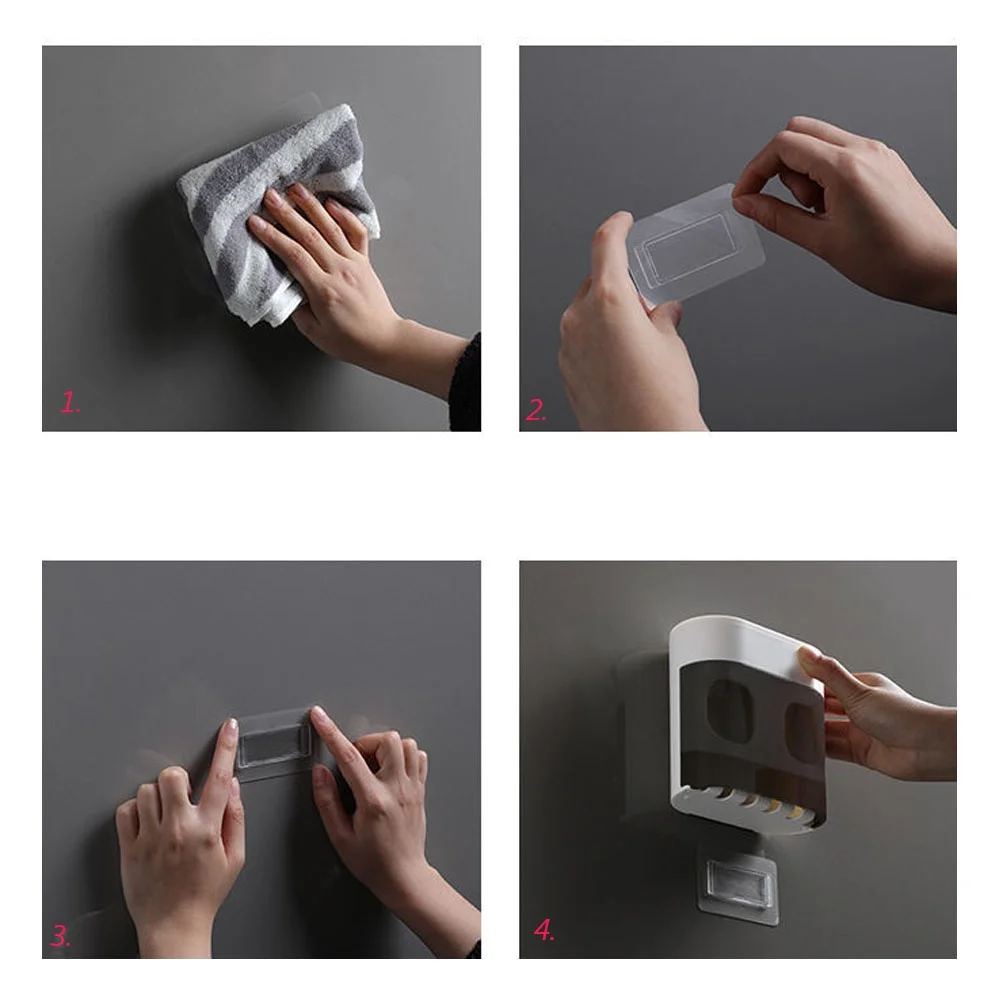 Toilet Toothpaste Squeezer Fully Automatic Wall Mounted Adhesive Wall Mounted Lazy Man Storage Rack 6