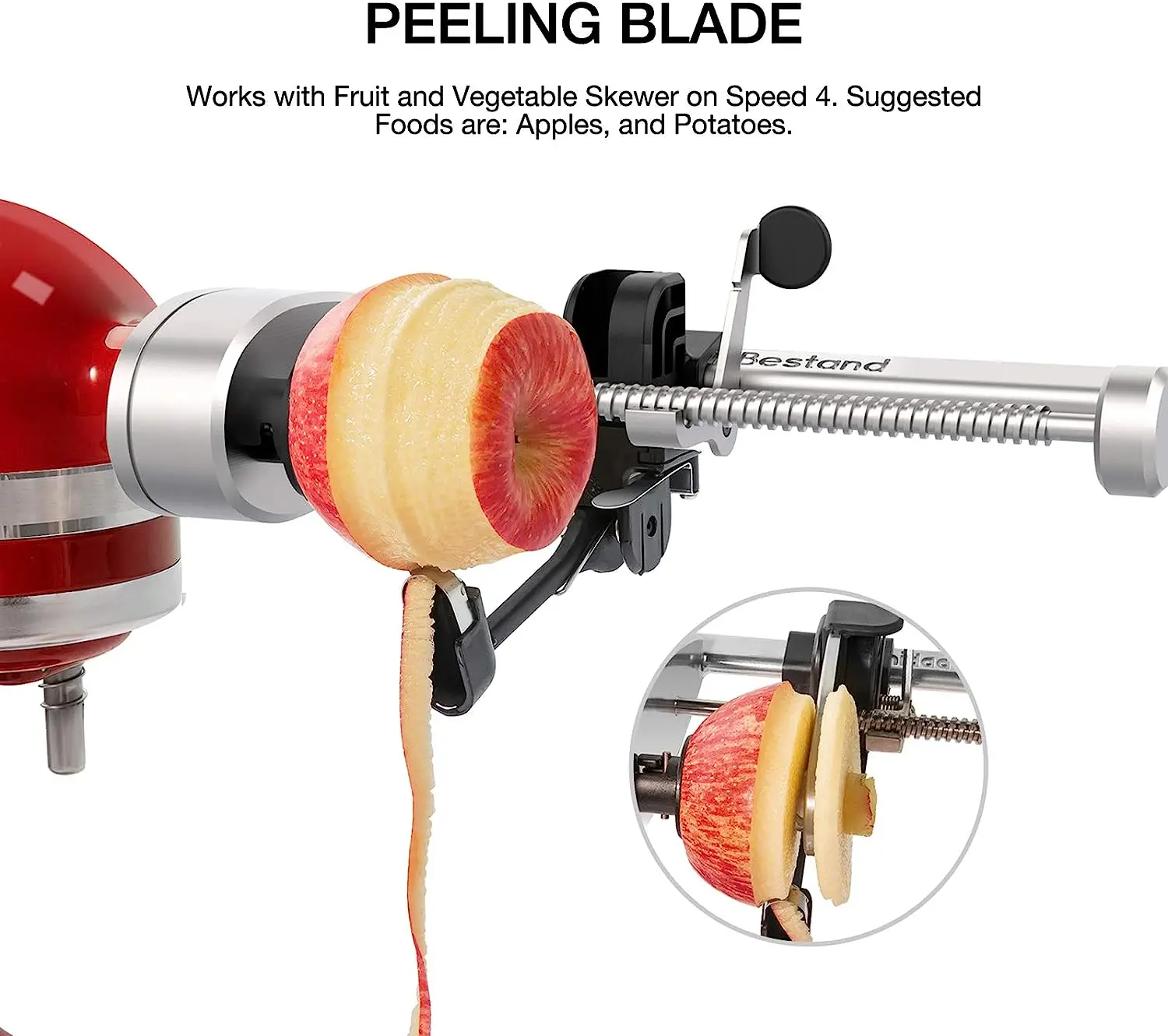 KitchenAid Spiralizer Plus Attachment with Peel, Core & Slice | Fits all  KitchenAid Stand Mixers