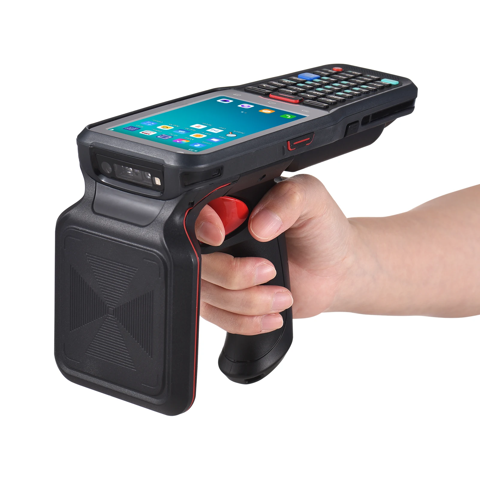 Android 10.0 1D/2D/QR Barcode Scanner Wireless Wi-Fi 4G Handheld Mobile Terminal PD UHF Read-write Function 4.0 Inch Touchscreen
