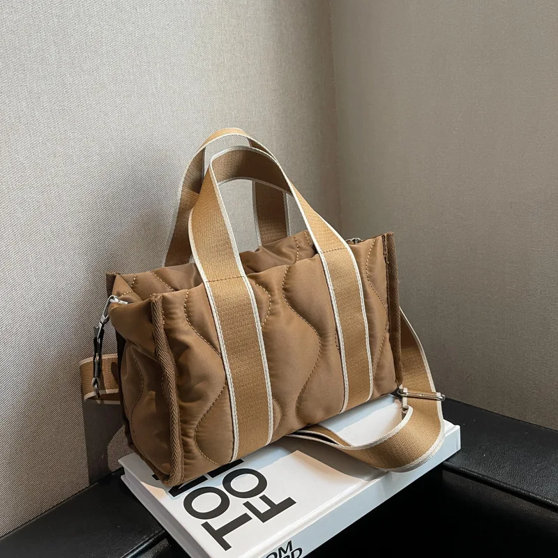 

Mini Quilted Tote Women Handbags Designer Down Padded Shoulder Bag Luxury Brands Nylon Cotton Crossbody Bags for Women 2023 Chic