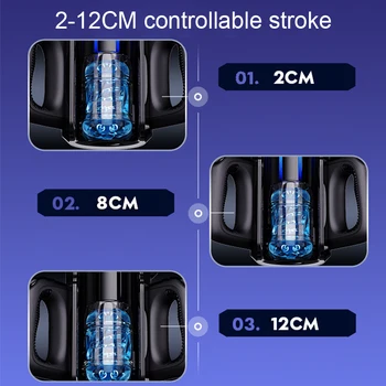 Powerful Thrusting High Speed Male Masturbator Automatic Telescopic Vagina Masturbation Machine Sex Toy for Men Airplane Cup