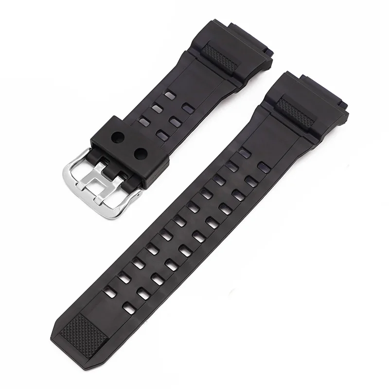 Black Waterproof Silicone Rubber Watch Band Strap - Durable Replacement Watchband Accessory