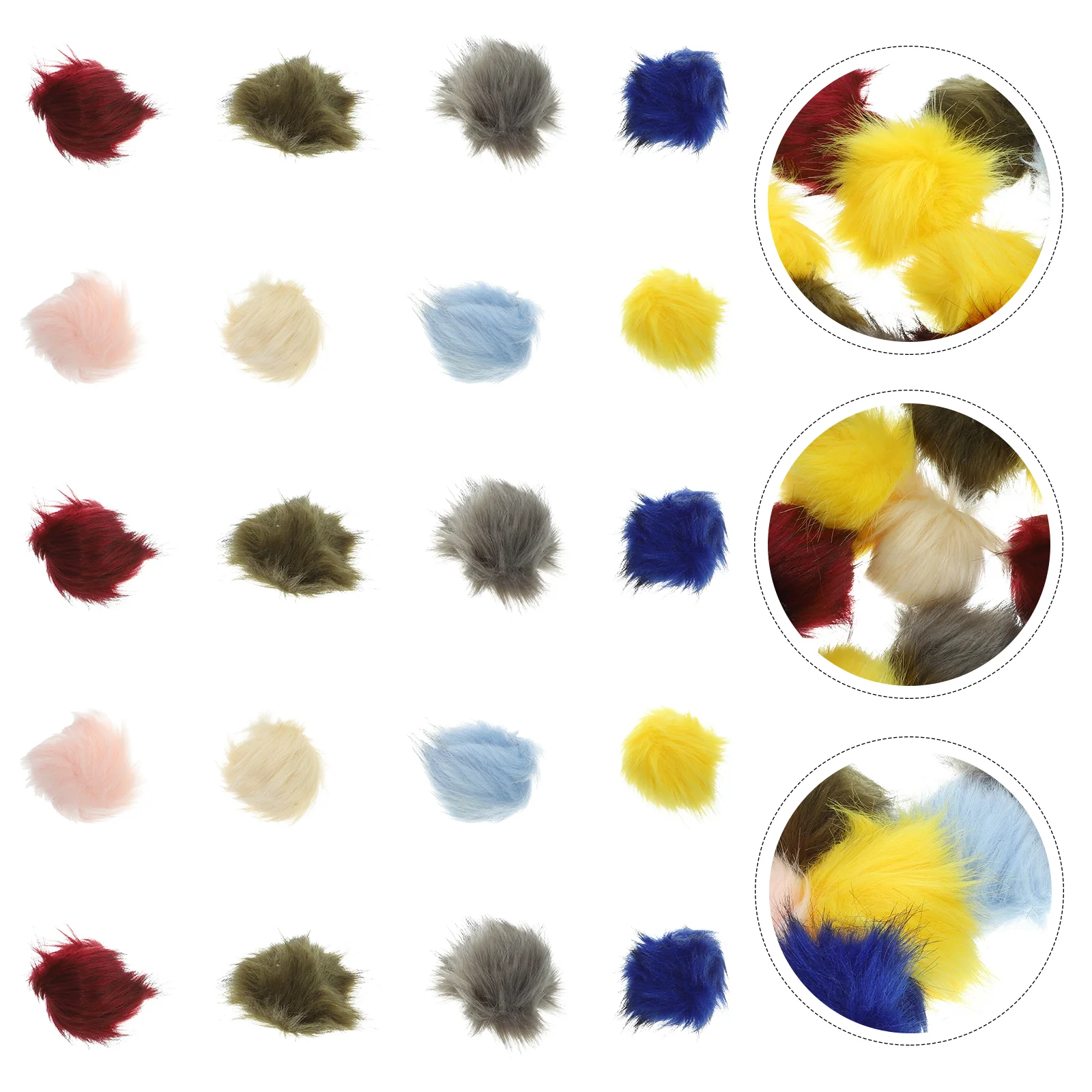

Imitation Fox Fur Ball Clothes Fluffy Hairballs Craft Pompoms Faux DIY Decorations Plush Keychain