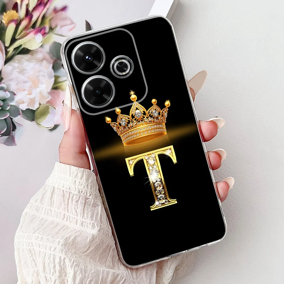 Stylish Clear Silicone TPU Phone Case with Letter Design