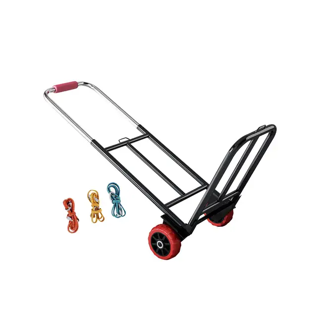 Összecsukható Kézi Teherautó Állítható Kosár Bevásárlókosár -Poggyászkocsi Az Iroda Mozgó Bevásárló Utazási Szállításhoz - Image 5