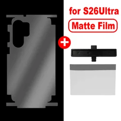Premium Matte/HD Hydrogel Film with Installation Tool - Full Coverage Screen Protector Set - 4Set (Matte for S26Ultra)