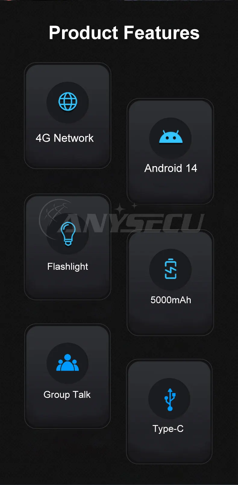W69 Andriod 14 4G Network Radio With NFC WIFI GPS Work with ZELLO Real-ptt IP68