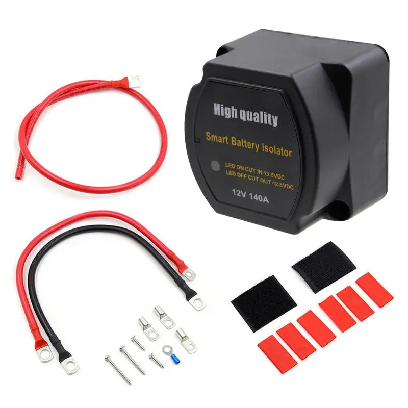 

12V 140A Dual Battery Isolator Kit Dual Smart Battery Isolator Kit VSR Intelligent Split Charge Relay For Trucks SUVs ATV UTV