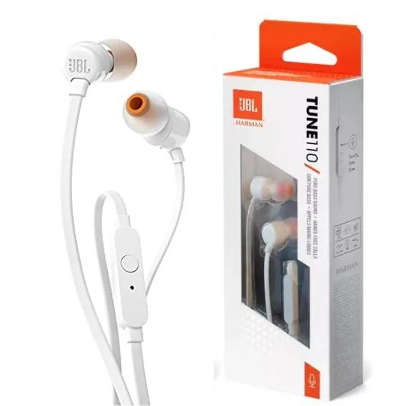 سماعات أذن سلكية JBL Tune 110 مع ميكروفون عن بعد س...