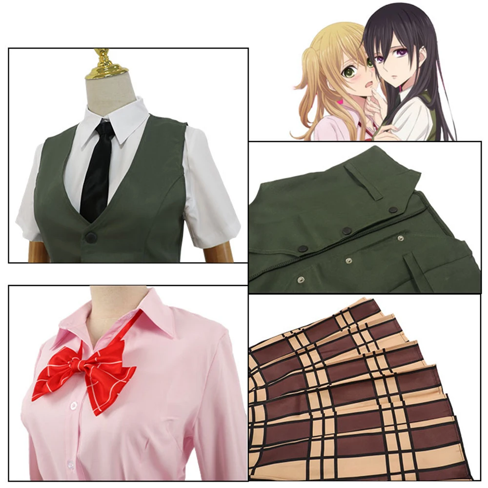 Citrus-Inspired Yuzu Aihara School Uniform Cosplay Costume for Women