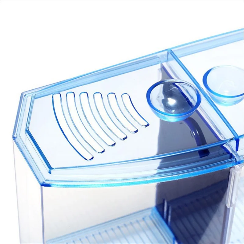 Large Double Compartment Fighting Fish Box Eco Rumble Fish Aquarium Mini Aquarium Plastic Isolation Box Breeding