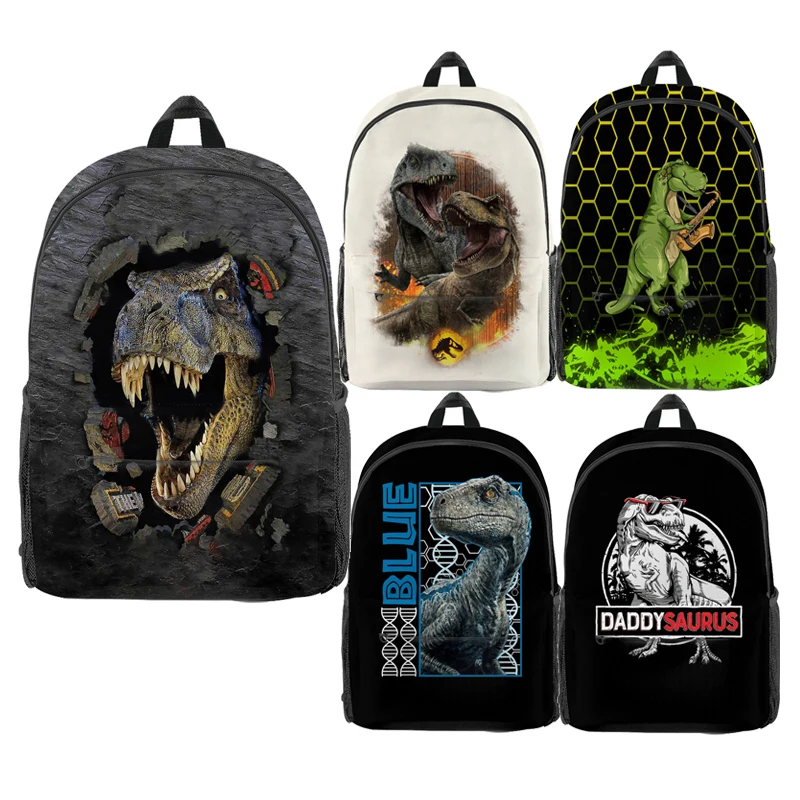 Classic Fashion Dinosaur Dragon pupil Bookbag Notebook Backpacks 3D Print Oxford Waterproof Boys/Girls Casual Travel Backpacks