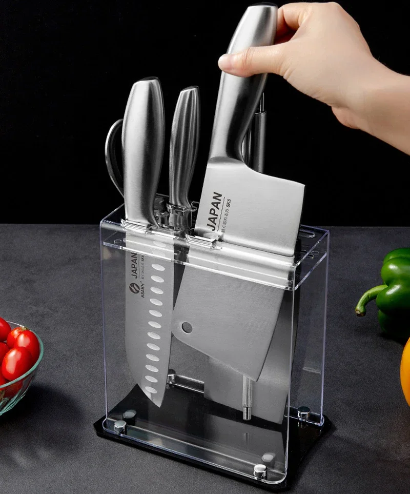 Professional Japanese Kitchen Chef Knife Set Meat Fish Fruit Vegetables Slicing Stainless Steel Butcher Cleaver Knife Holder Kitchen Knife Meat Cleaver