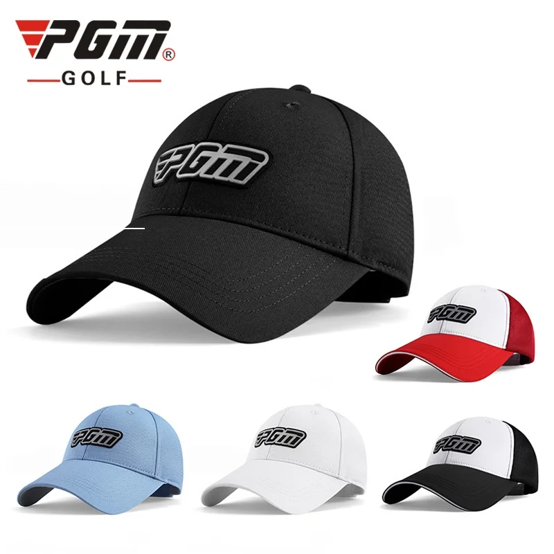 PGM 남녀공용 골프 모자, 통기성 러닝 스포츠 바이저 캡, 조절식 레드 블랙 화이트 모자, 어린이 소년 소녀 패션