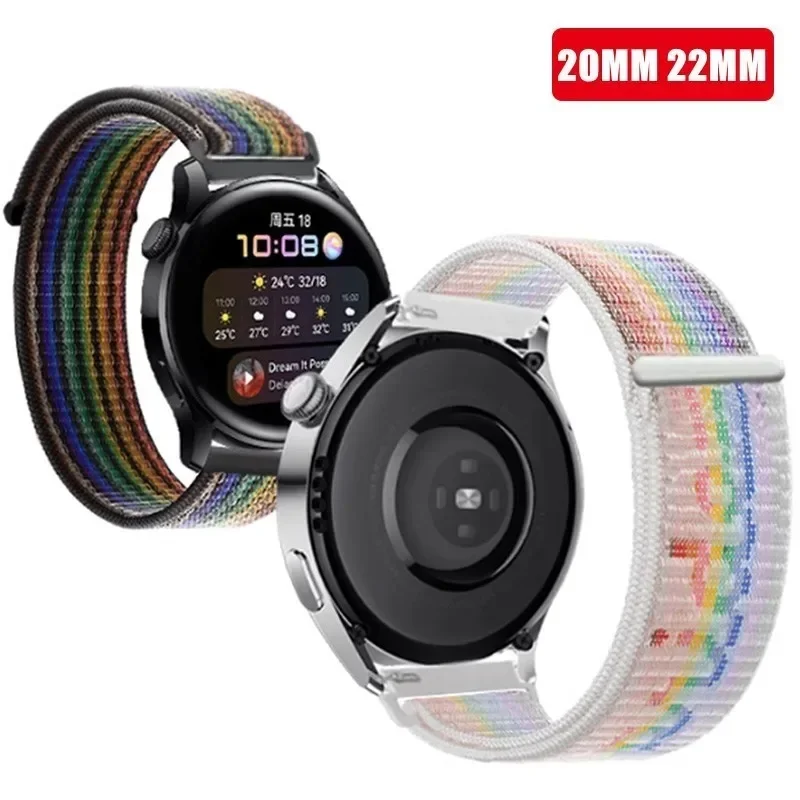 20 mm 22 mm Smartwatch-Armband für Amazfit Balance GT4/3/2 46 mm Nylon-Schlaufenarmband Samsung Galaxy Watch 7 4/6 Classic 5 Pro 45 mm – Detail 1