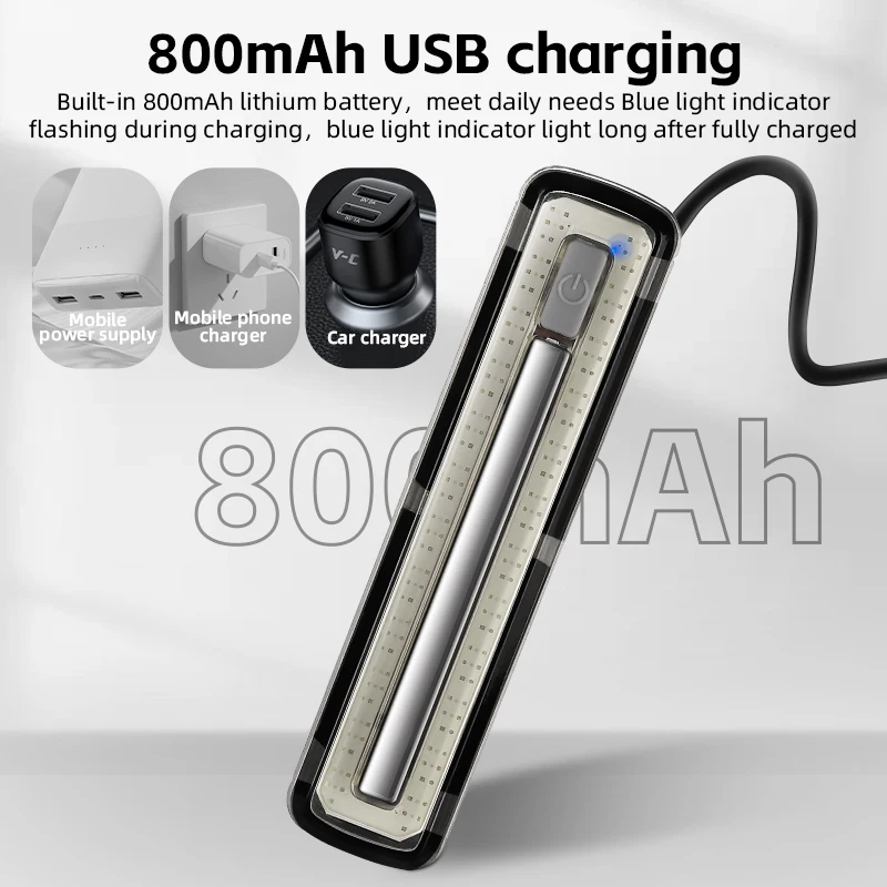 WEST BIKING Colorful Bicycle Taillight Aluminum Alloy USB Rechargeable LED Light Bar Portable Helmet Rear Light Bike Accessories