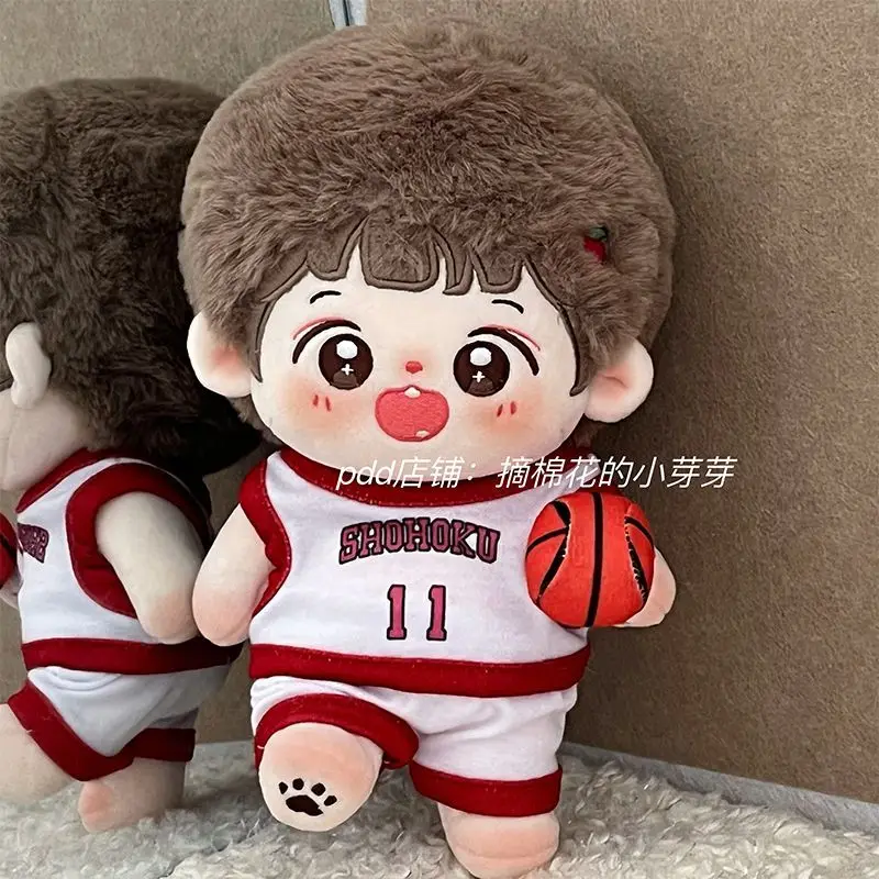 1 Set 20cm Doll Clothes Sports T-shirt Mini Shorts Suit with Basketball For Idol Dolls Outfit Toys Accessories 5