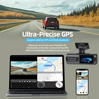 Caméra de tableau de bord 4K 3840x2160P GPS WIFI voiture DVR avant et arrière double objectif caméra de voiture automatique avec Vision nocturne Dashcam 24H moniteur de stationnement 5