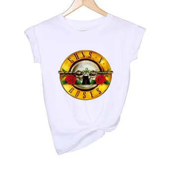 Hip Hop Graphic T Shirts GUNS and Roses Rock Band Clothing New in Tops & Tees Women Printed T-shirt Y2K Clothes Funny Tshirt 1